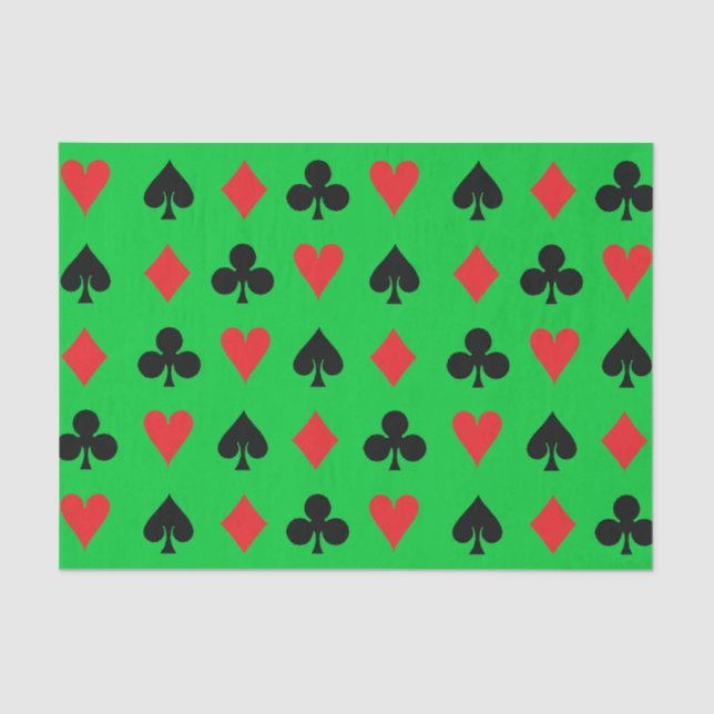 Poker-Card-Anzug Seidenpapier (Vorderseite)