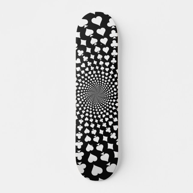 Poker Card Anzugs Spirale: Skateboard (Vorne)
