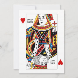 Poker Card Queen n King of Hearts Wedding Einladung