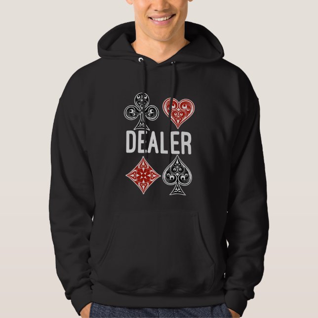 Poker Card Spielhändler Casino Lover Hoodie (Vorderseite)
