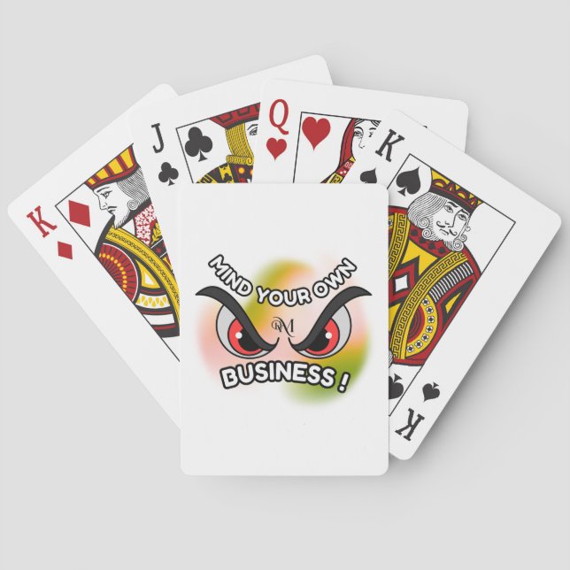 Poker Cards : Achten Sie auf Ihre eigenen (weißen) Spielkarten (Rückseite)