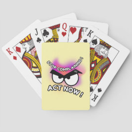 Poker Cards : Jetzt handeln (gelb) Spielkarten