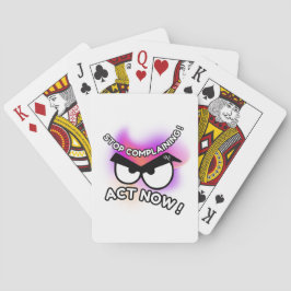 Poker Cards : Jetzt handeln (weiß) Spielkarten