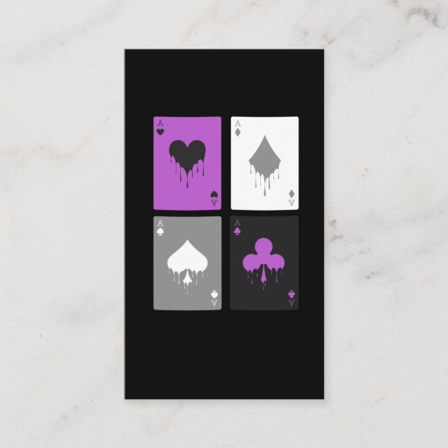 Poker Cards LGBTQ Ace of spades Visitenkarte (Vorderseite)