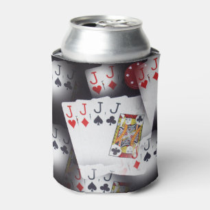 Poker Cards Quad Jacke Muster, Dosenkühler