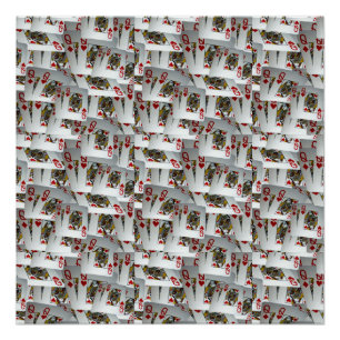 Poker Cards Queens Layered, Poster