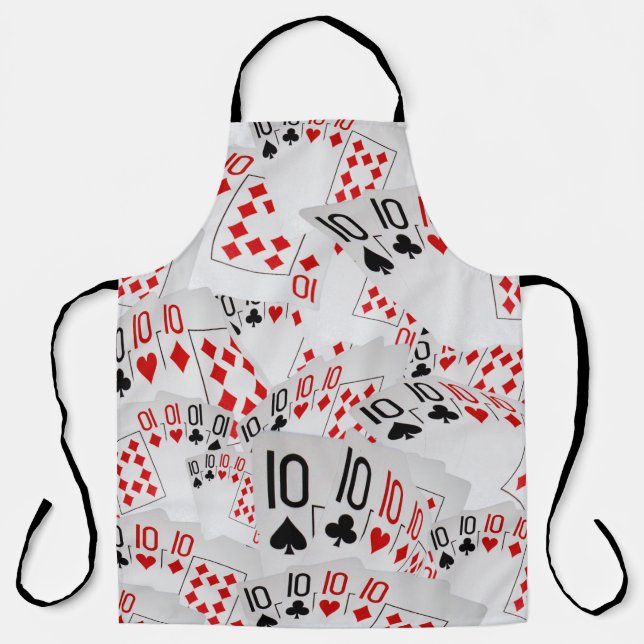 Poker Cards Zehn Ebenen, Volldrucke Schürze (Vorderseite)