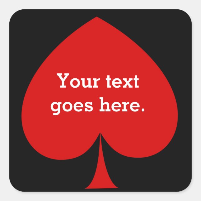 Poker Casino Spenden Party Gunst Aufkleber (Vorderseite)