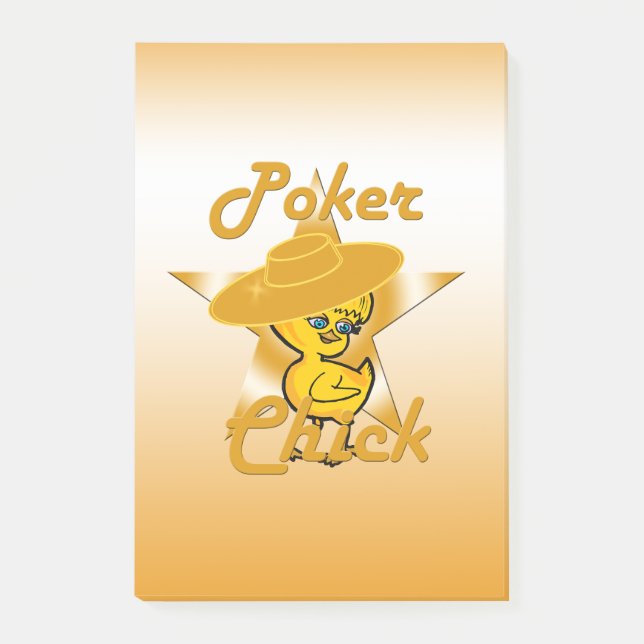 Poker Chick #10 Post-it Klebezettel (Vorderseite)