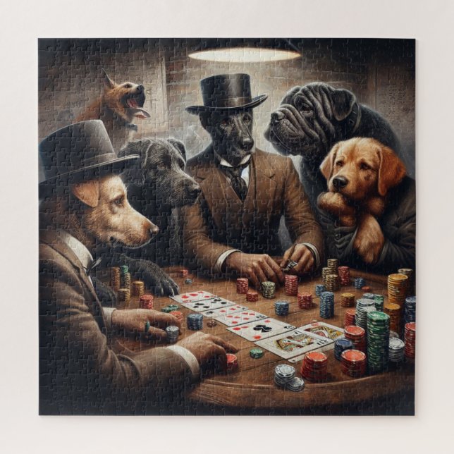 Poker Chiens Puzzle (Vertical)