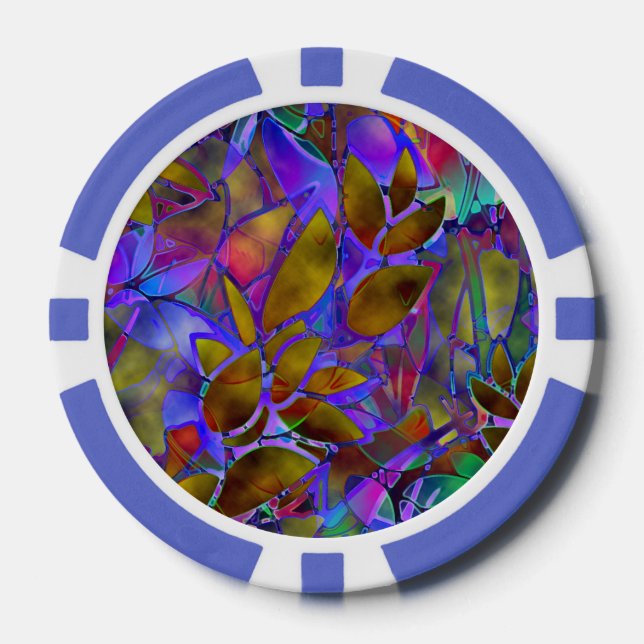 Poker Chip Abstraktes Hartglas (Vorderseite)