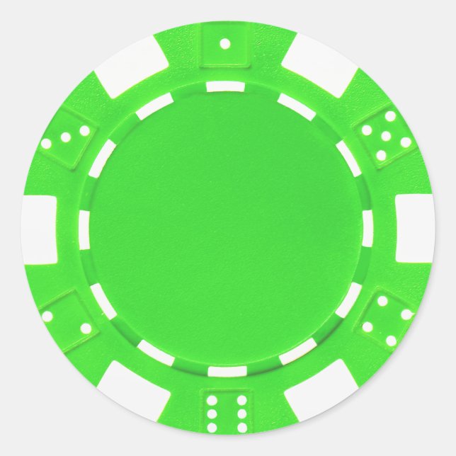 Poker-Chip-Aufkleber Runder Aufkleber (Vorderseite)