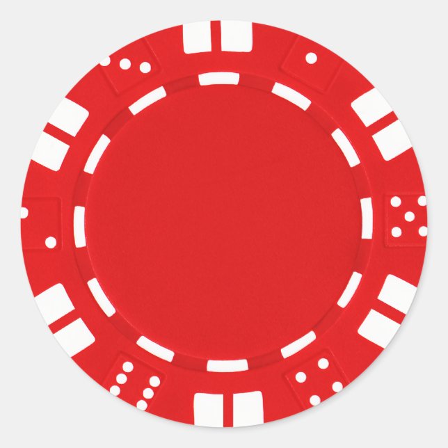 Poker-Chip-Aufkleber Runder Aufkleber (Vorderseite)
