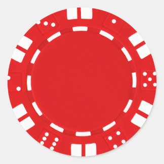 Poker-Chip-Aufkleber Runder Aufkleber