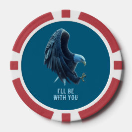 Poker Chip Bald Eagle Heart Custom Quote Loyalty 1