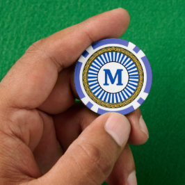 Poker Chip - Blau - Personalisiert - Erste Schritt