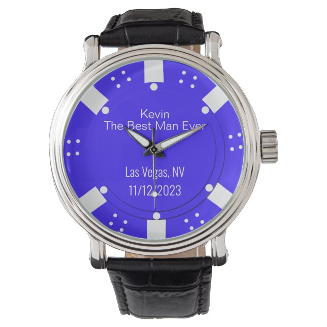 Poker Chip Casino thème Meilleur homme montre cade (devant)