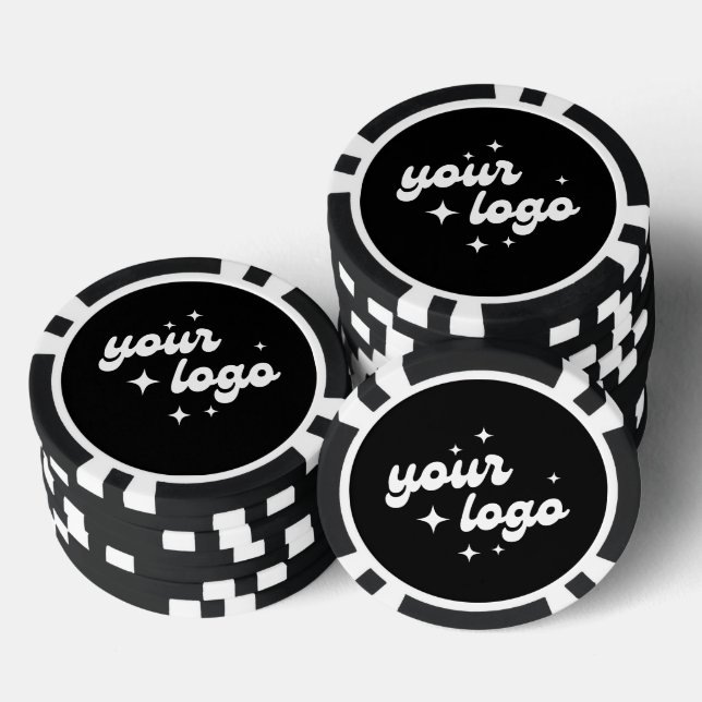 Poker-Chip für kundenspezifische Logos Schwarz und Pokerchips (Stapel)