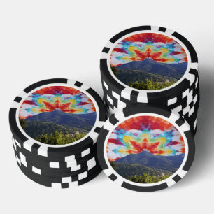 Poker Chip Gefärbte Krawatte Tamalpais Sky Design
