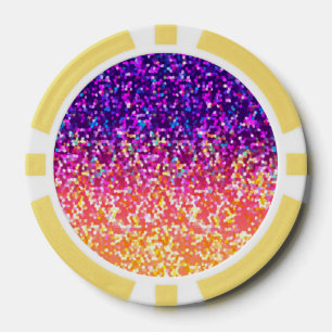 Poker Chip Glitzer Graphic