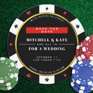 Poker Chip Hochzeit Speichern Sie das Datum