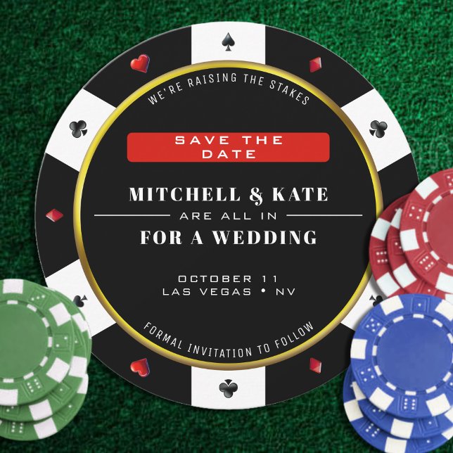 Poker Chip Hochzeit Speichern Sie das Datum (Poker Chip Wedding Save the Date
)