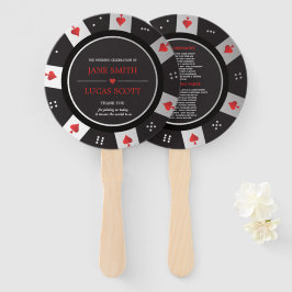 Poker Chip Las Vegas Casino Hochzeitsprogramm Fächer