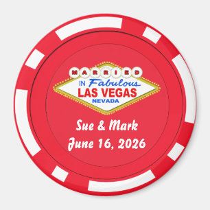 Poker Chip Magnet Heiratete in Las Vegas