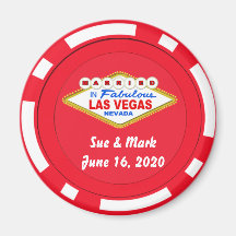 Poker Chip Magnet Verheiratet in Las Vegas