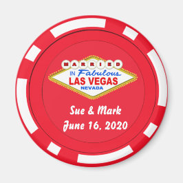 Poker Chip Magnet Verheiratet in Las Vegas