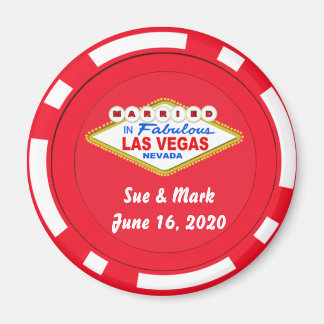 Poker Chip Magnet Verheiratet in Las Vegas