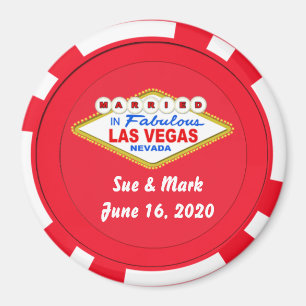 Poker Chip Magnet Verheiratet in Las Vegas