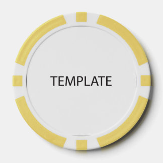 Poker Chip Single (2) Hor - Gelbe, solide Kante