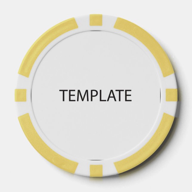 Poker Chip Single (2) Hor - Gelbe, solide Kante (Vorderseite)