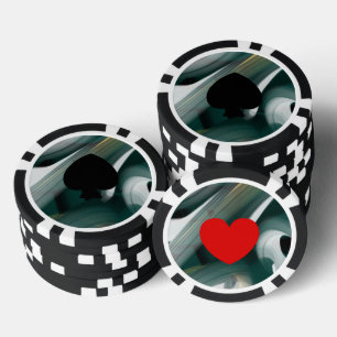 Poker Chip Trend Abstrakt Art Schwarz-weiß grün