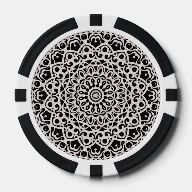 Poker Chip Tribal Mandala G385 (Vorderseite)