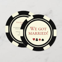 Poker Chip Vegas Hochzeitsankündigung