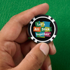 Poker-Chip zusammenkleben Pokerchips