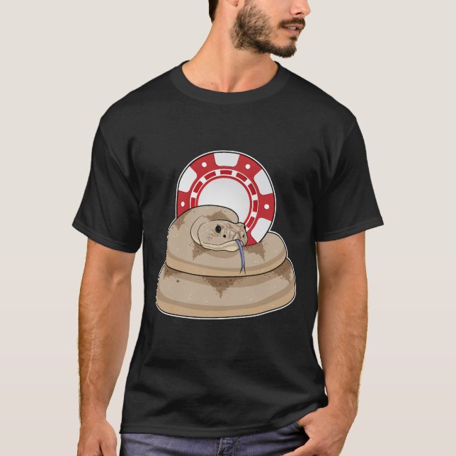 Poker-Chips für Schlangen-Poker T-Shirt (Vorderseite)
