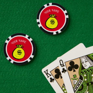 Poker-Chips - Kundenspezifische Geldbörse - Name h Pokerchips