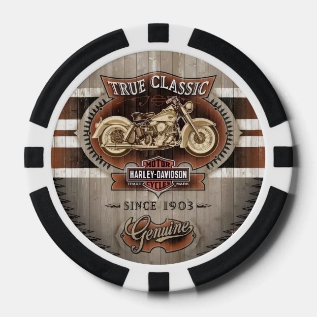 Poker-Chips mit dem Emblem "True Classic Motorräde Pokerchips (Vorderseite)