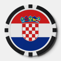Poker Chips mit der Flagge Kroatiens