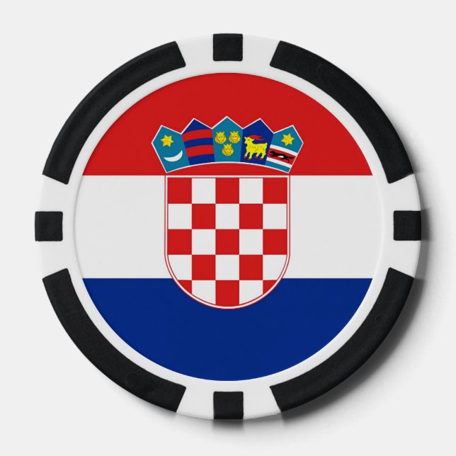 Poker Chips mit der Flagge Kroatiens (Vorderseite)
