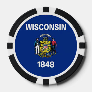 Poker-Chips mit der Flagge von Wisconsin Pokerchips