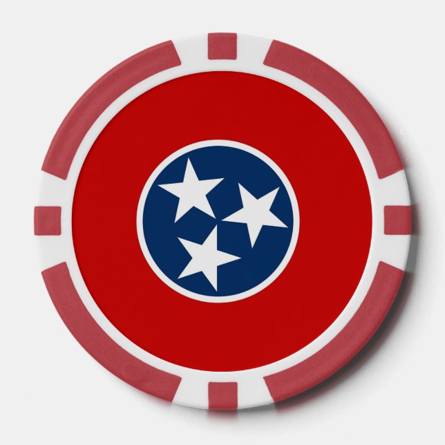 Poker-Chips mit Flag von Tennessee Pokerchips (Vorderseite)