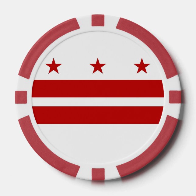 Poker-Chips mit Flag Washington DC Pokerchips (Vorderseite)