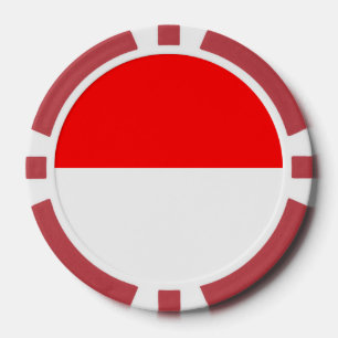 Poker-Chips mit Flagge Indonesiens Pokerchips