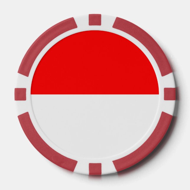 Poker-Chips mit Flagge Indonesiens Pokerchips (Vorderseite)