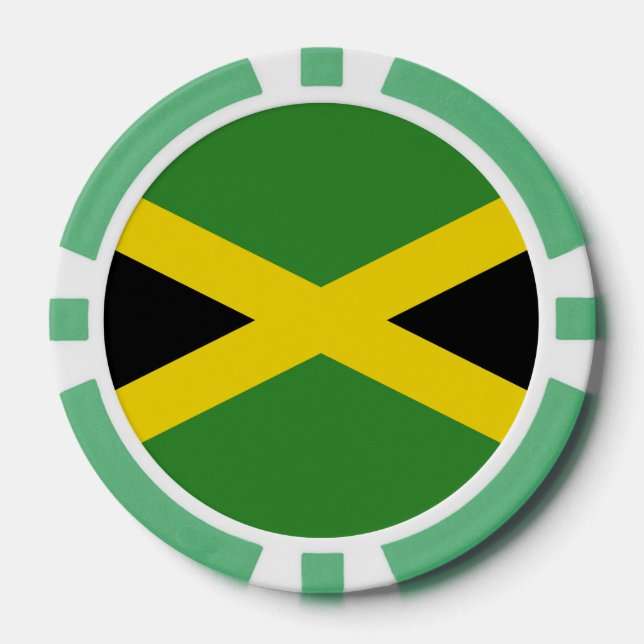 Poker-Chips mit Flagge Jamaikas Pokerchips (Vorderseite)