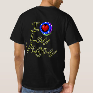 Poker Chips mit I Love Las Vegas T-Shirt